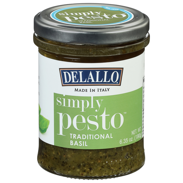 Pasta Sauce DeLallo Simply Pesto, Traditional Basil hero