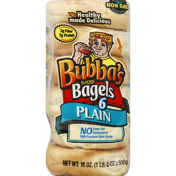 Bread Bubba’s Bagels, Plain, Sliced hero