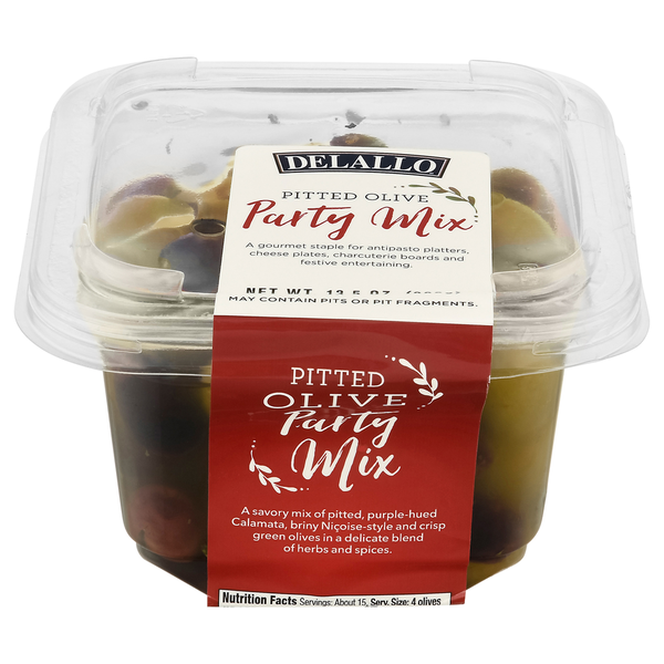 Specialty Cheeses DeLallo Olive, Pitted, Party Mix hero