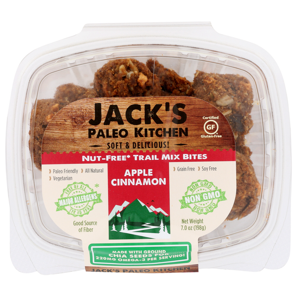 Cookies & Cakes Jack's Paleo Kitchen Apple Cinnamon Trail Mix Bites hero