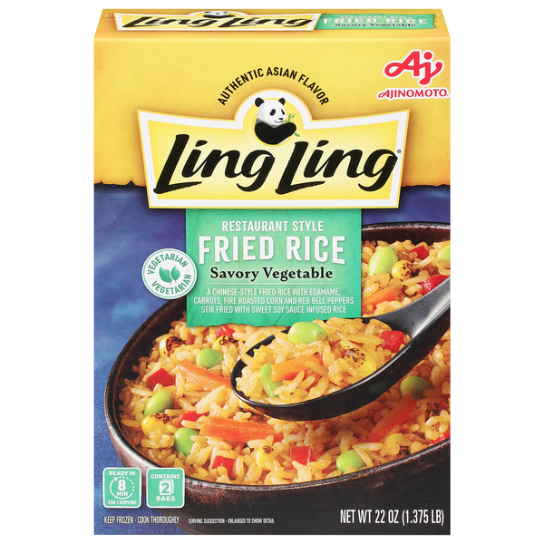 Frozen Meals Ling Ling Fried Rice, Savory Vegetable, Restaurant Style hero