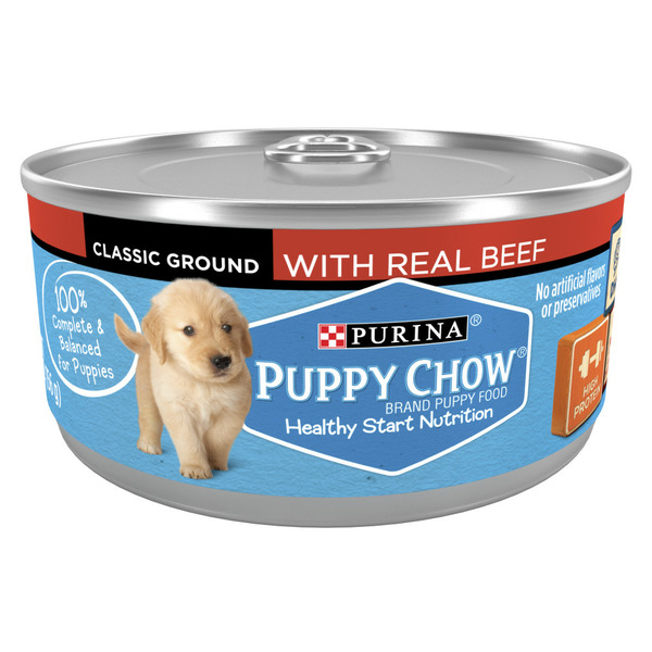 Cat Food & Care Purina Puppy Chow High Protein Pate Wet Puppy Food, With Real Beef hero