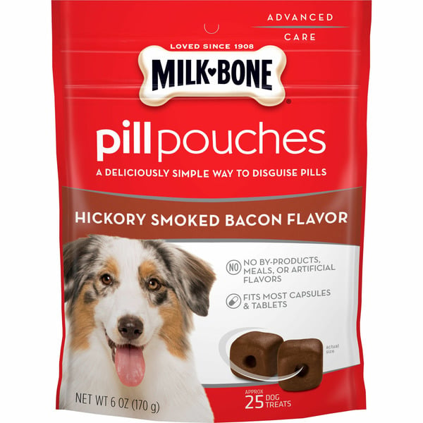 Water, Seltzer, Sparkling Water Milk-Bone Dog Treats, Hickory Smoked Bacon Flavor, Pill Pouches hero