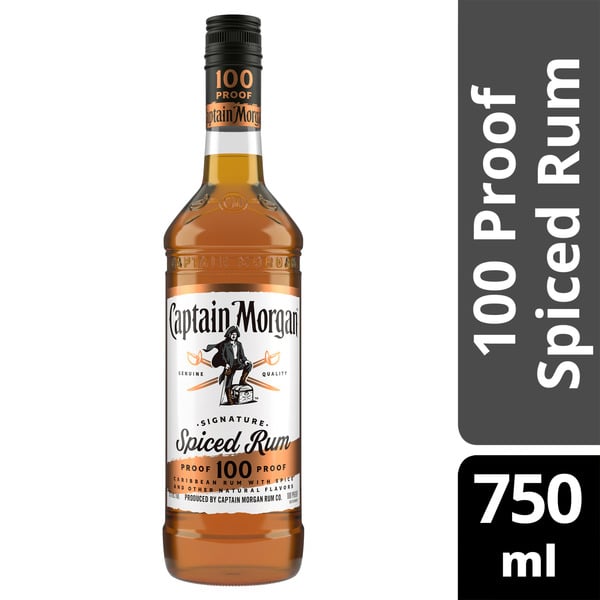 Rum Captain Morgan 100 Proof Spiced Rum hero