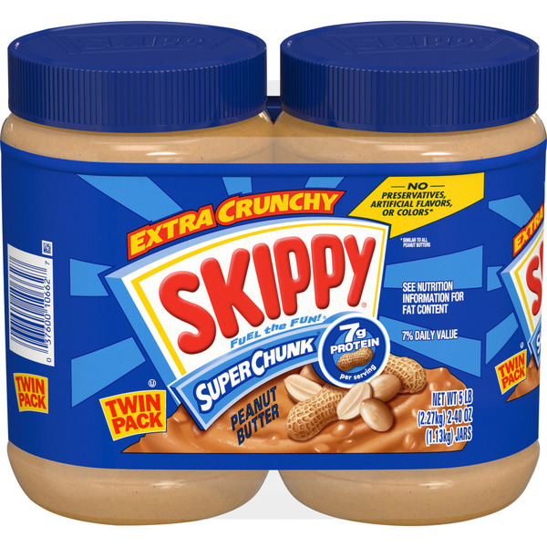 Spreads SKIPPY Super Chunk Peanut Butter Twin Pack hero