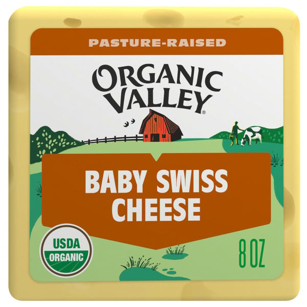 Packaged Cheese Organic Valley Organic Baby Swiss Cheese hero