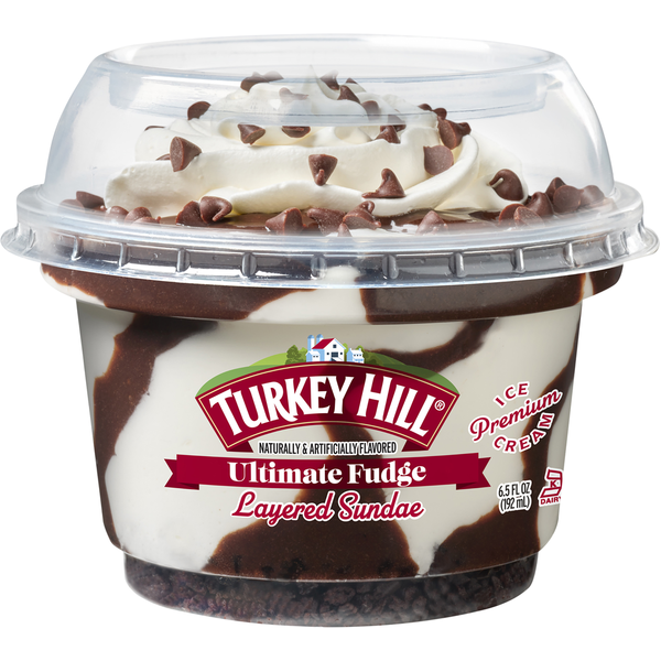 Ice Cream & Ice Turkey Hill Layered Sundae, Ultimate Fudge hero