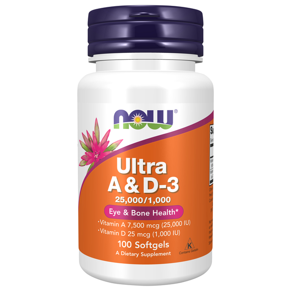 Vitamins & Minerals NOW Ultra A & D 3 25,000/1,000 hero