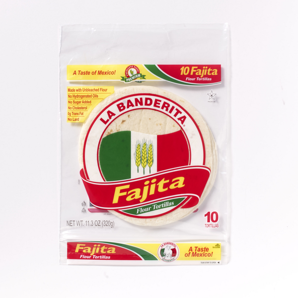 Tortillas & Flat Bread La Banderita Fajita, 6" Flour Tortillas hero