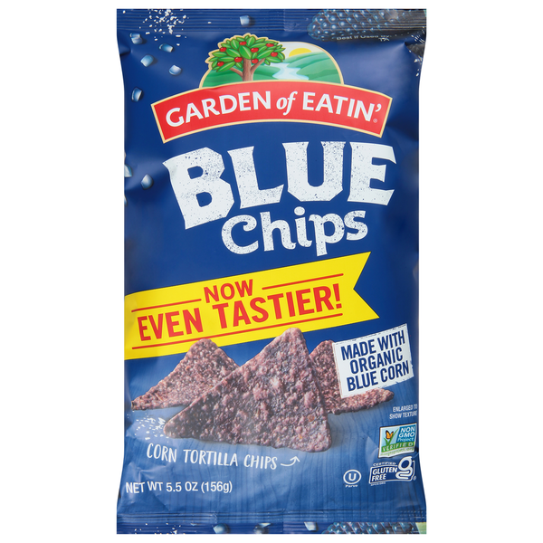 Chips & Pretzels Garden of Eatin' Corn Tortilla Chips, Blue Chips hero