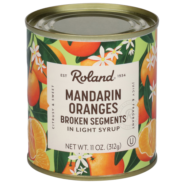 Canned Fruit & Applesauce Roland Foods Mandarin Oranges, in Light Syrup, Broken Segments hero