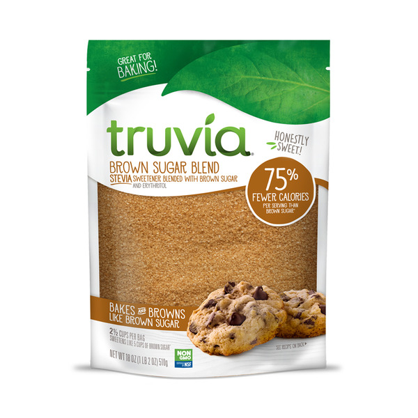 Baking Ingredients Truvia Brown Sugar Blend, Mix Of Stevia Sweetener And Brown Sugar hero