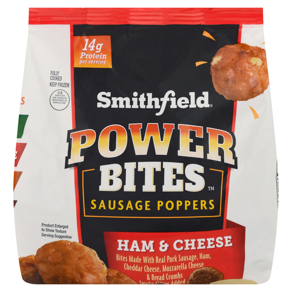 Smithfield Sausage Poppers, Ham & Cheese hero