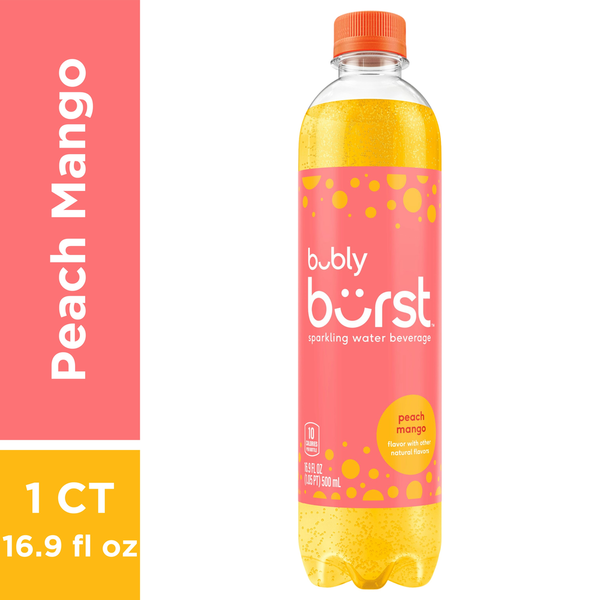 Water, Seltzer & Sparkling Water bubly Burst Mango Sparkling Bottled Water hero