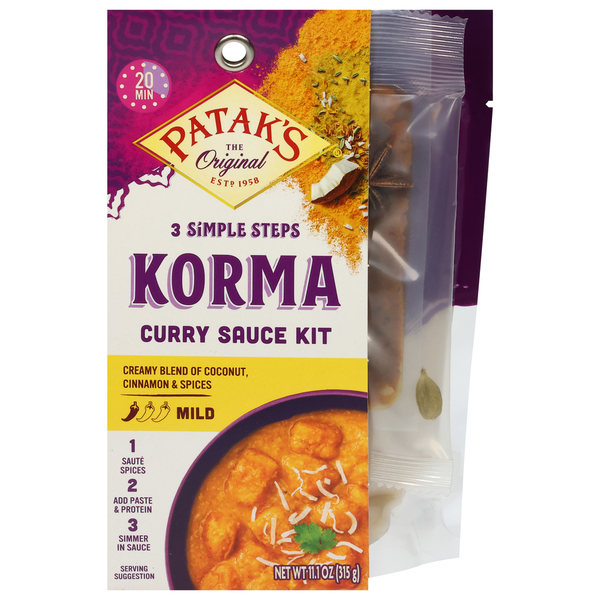 Instant Foods Patak's Curry Sauce Kit, Korma, Mild hero