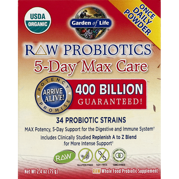 Digestion Garden of Life 5-Day Max Care, Powder hero