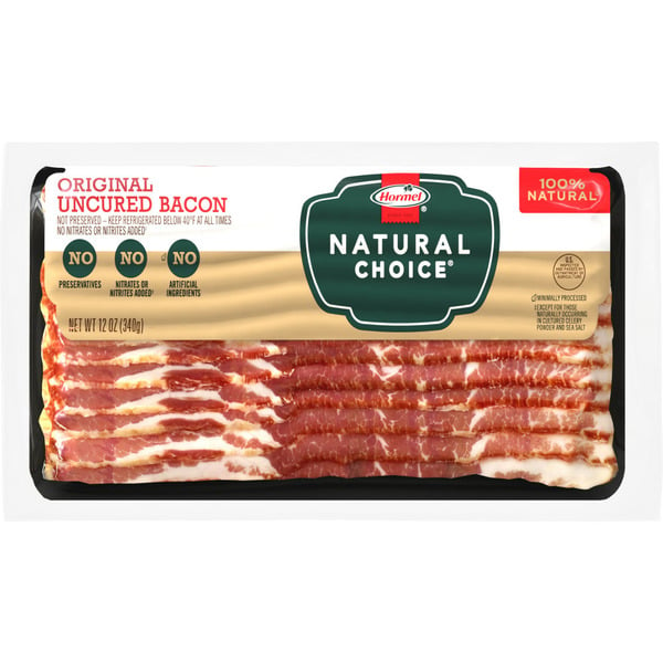 Hot Dogs, Bacon & Sausage Natural Choice Original Uncured Bacon hero