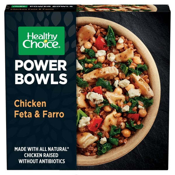 Frozen Meals Healthy Choice Power Bowls Chicken Feta & Farro, Frozen Meal hero