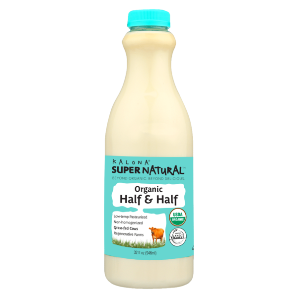 Milk Kalona SuperNatural Organic, Half & Half, Grass-fed Cows hero