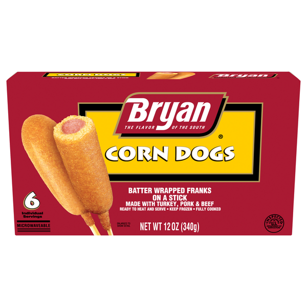 Hot Dogs, Bacon & Sausage Bryan Corn Dogs hero