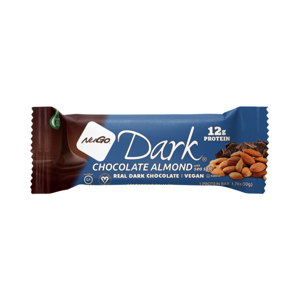 Energy & Granola Bars NuGo Dark Almond with Sea Salt, Vegan, Gluten Free, Protein Bar hero