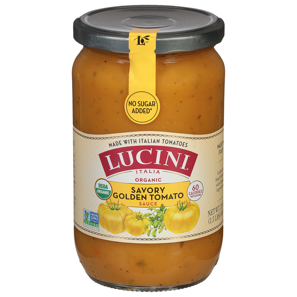 Pasta Sauce Lucini Italia Sauce, Organic, Savory Golden Tomato hero