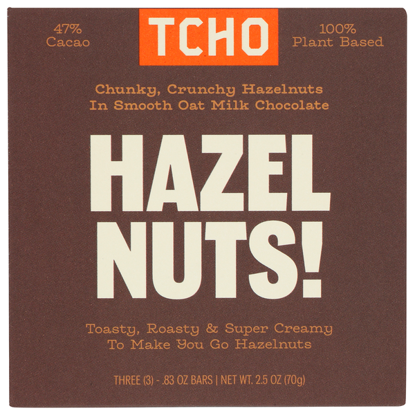 TCHO Oat Milk Chocolate & Hazelnuts hero