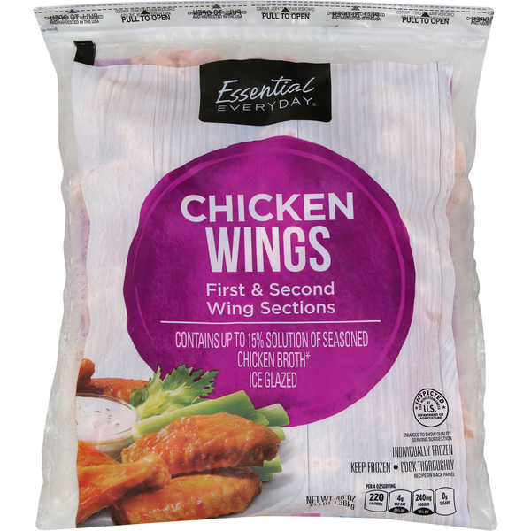 Frozen Meat & Seafood Essential Everyday Chicken, Wings hero