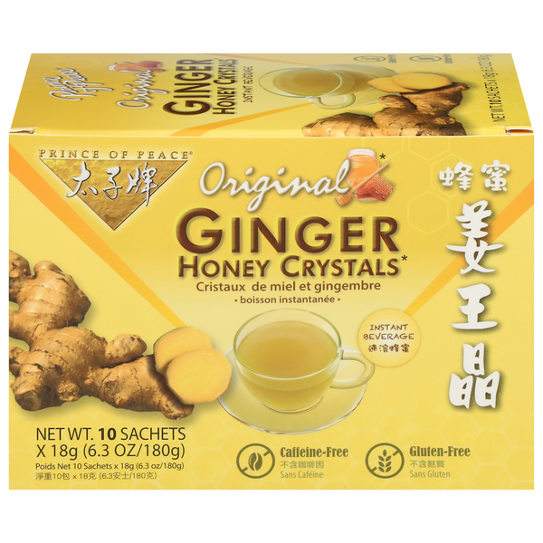 Tea Prince of Peace Instant Beverage, Ginger Honey Crystals, Original hero