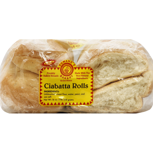 Bread Sumano's Bakery Rolls, Ciabatta hero