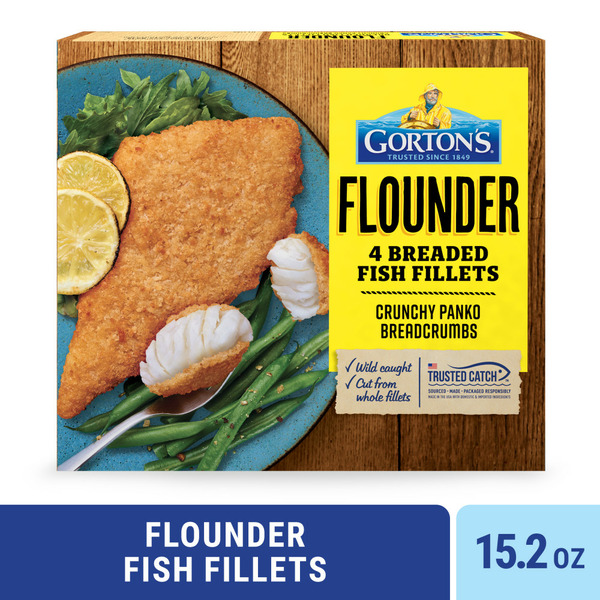 Frozen Meals Gorton's Crunchy Panko Flounder Fillets hero