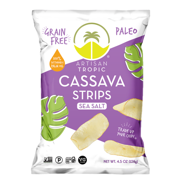 Potato Chips,Tortilla & Pretzels Artisan Tropic Cassava Strips, Sea Salt hero