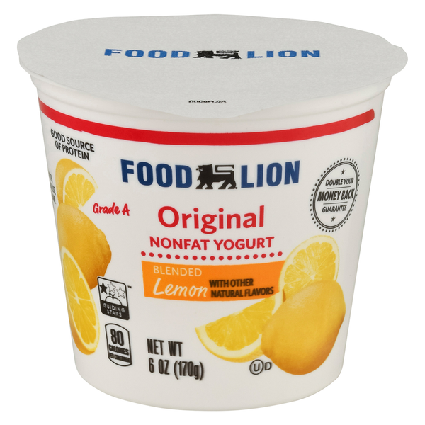 Yogurt Food Lion Nonfat Yogurt Lemon hero