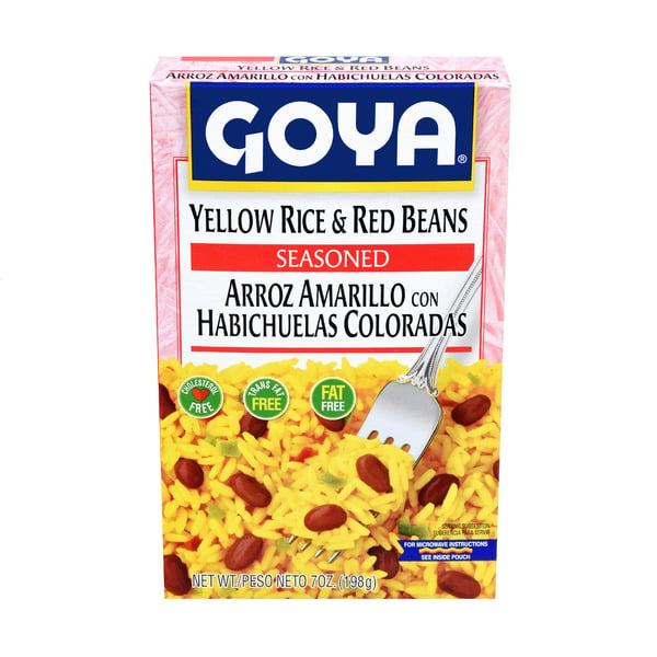 Grains, Rice & Dried Goods Goya Yellow Rice & Red Beans, Seasoned Rice Mix hero