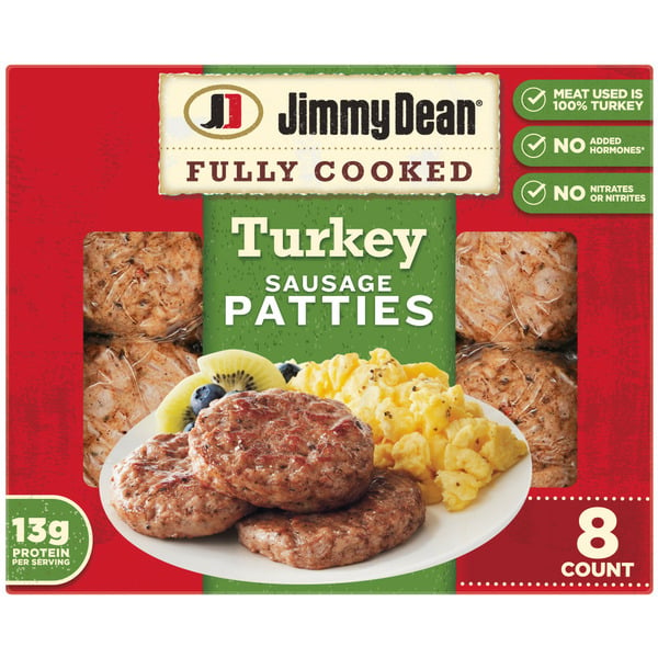 Bacon & Breakfast Meat Jimmy Dean Fully Cooked Turkey Sausage Patties hero