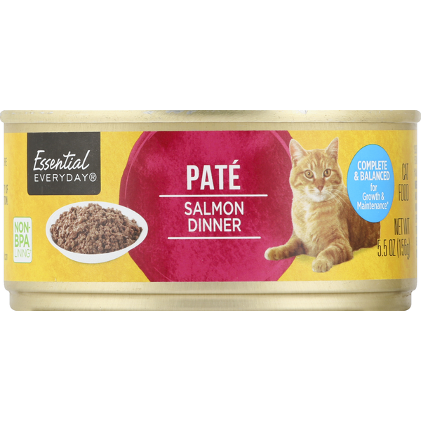 Cat Food & Care Essential Everyday Cat Food, Pate, Salmon Dinner hero