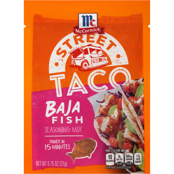 McCormick® Street Taco Baja Fish Seasoning Mix hero