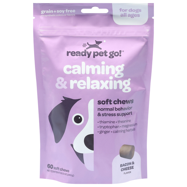 Ready Pet Go! Soft Chews, Bacon & Cheese, Calming & Relaxing hero