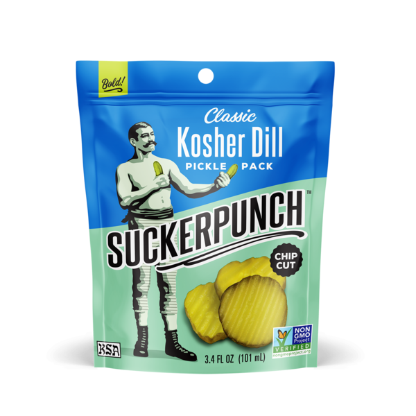 Pickled Goods & Olives SuckerPunch Snappy Classic Dill Pouch Pickle Chips hero