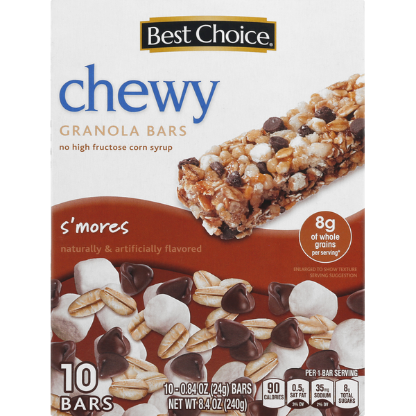 Energy & Granola Bars Best Choice Granola Bars, Chewy, S'mores hero