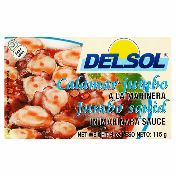 Canned Meat, Seafood & Beans Del Sol Marinara Sauce Jumbo Squid hero