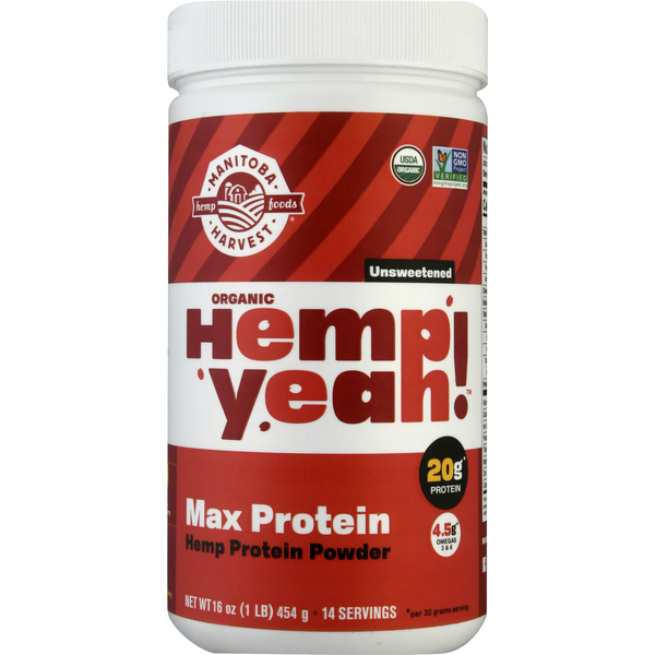 Protein & Meal Replacement Manitoba Harvest Hemp Protein Powder, Organic, Unsweetened, Max Protein hero