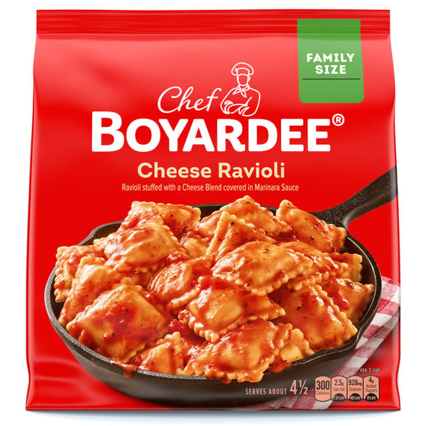 Chef Boyardee Cheese Ravioli, Family Size Skillet Meal, Frozen hero