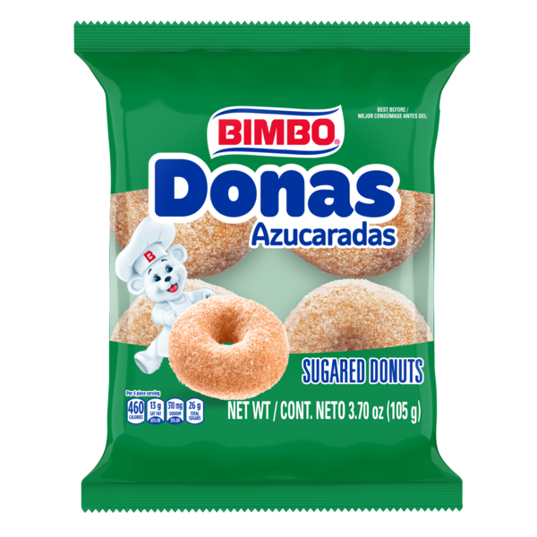 Breakfast Bakery Bimbo  Donas Azucaradas, 4 count, Sugared Donuts hero