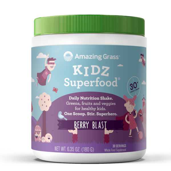 Cocoa & Drink Mixes Amazing Grass Kidz Superfood Vegan Powder - Berry hero