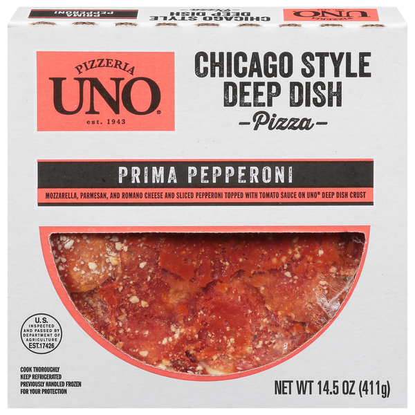 Frozen Pizza Pizzeria Uno Pizza, Prima Pepperoni, Chicago Style Deep Dish hero