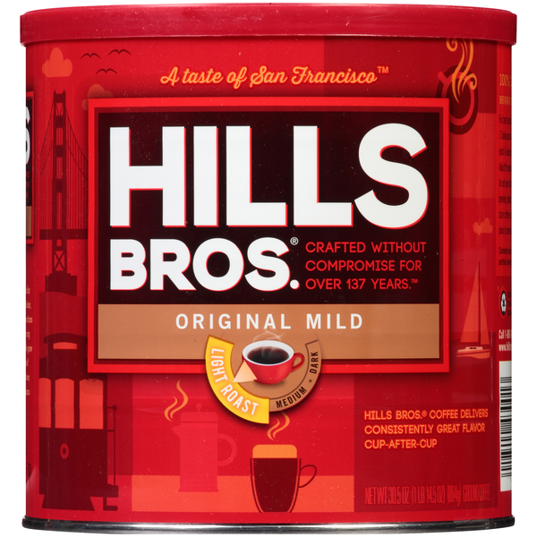 Coffee Hills Bros. Original Mild Light Roast Ground Coffee hero