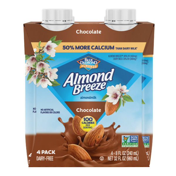 Non-Refrigerated Milk Almond Breeze Shelf-Stable Chocolate Almondmilk (Pack of 4) hero