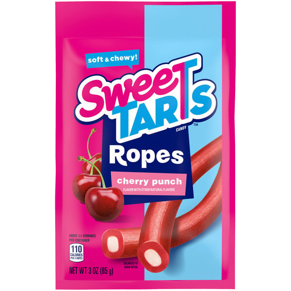 Candy & Chocolate SweeTARTS Candy, Cherry Punch, Soft & Chewy, Ropes hero