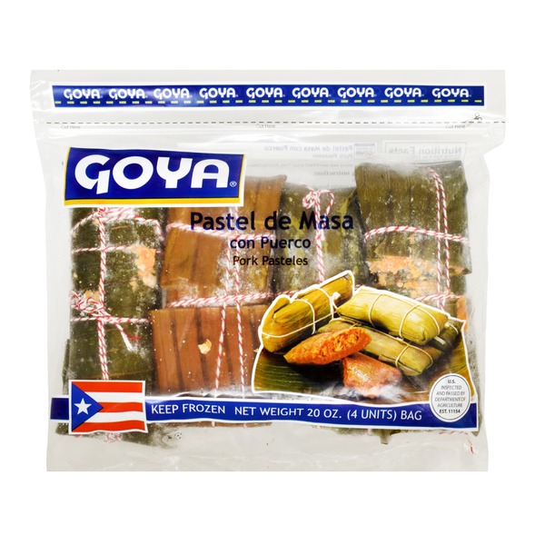 Latino Foods Goya Puerto Rican Pork Pasteles hero